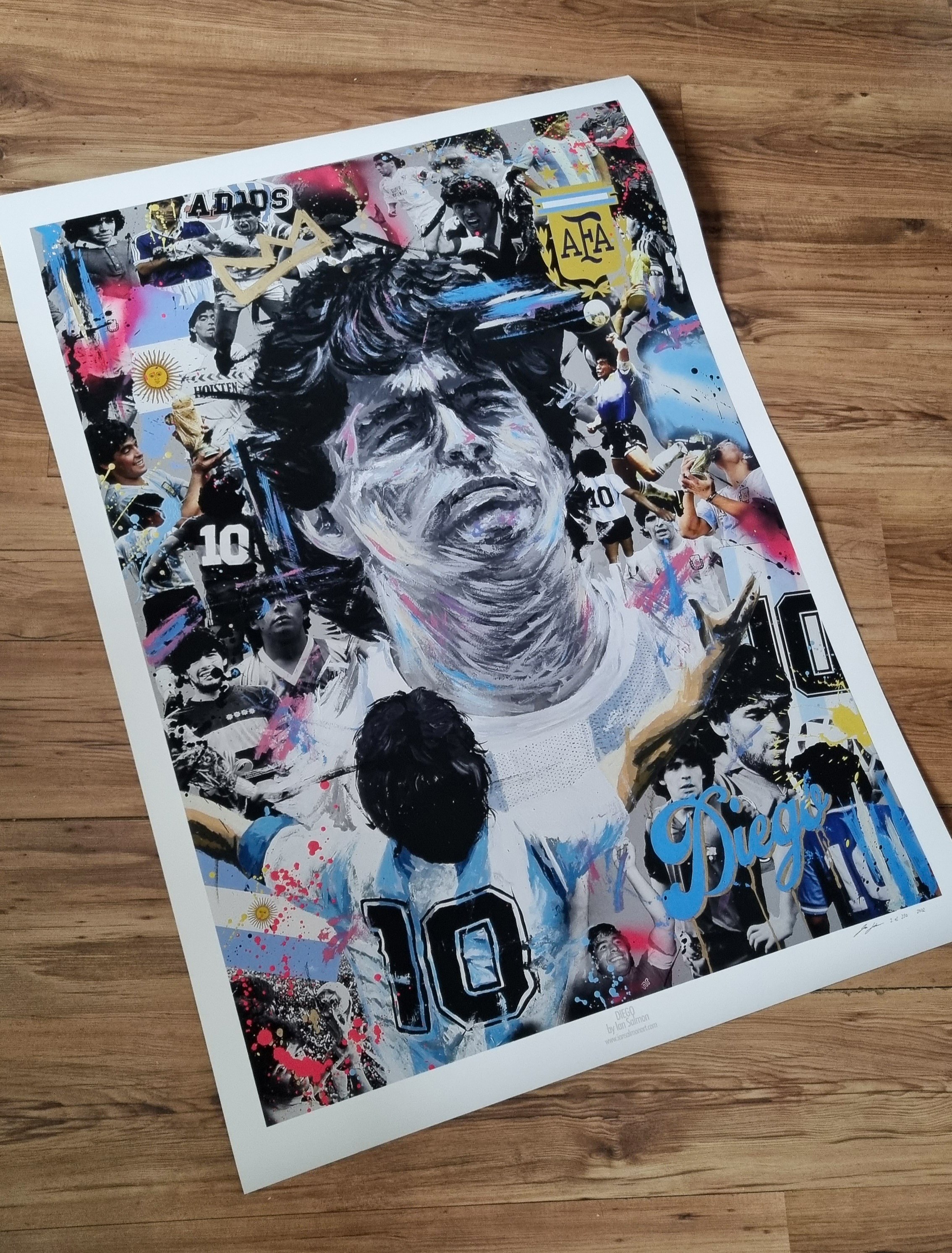 DIEGO プリント作品 Diego Maradona - Limited Edition print. Diego Maradona wall art